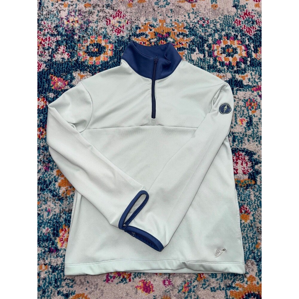 Turtles &‎ Tees Boys Light Green Performance 1/4 Zip Pullover Size Medium
